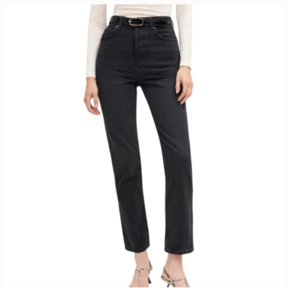 Reformation Cynthia High Rise Straight Cropped Jeans SZ 29
